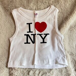 Kids White 'I Love NY' Tank Top